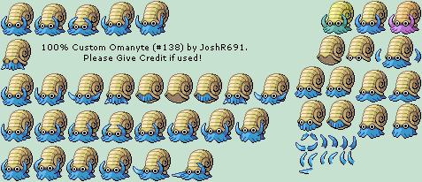 Pokémon Generation 1 Customs - #138 Omanyte