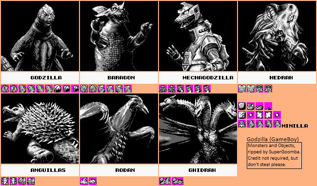 Godzilla / Gojira-kun: Kaijuu Daikoushin - Monsters & Objects