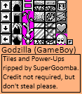 Godzilla / Gojira-kun: Kaijuu Daikoushin - Tileset