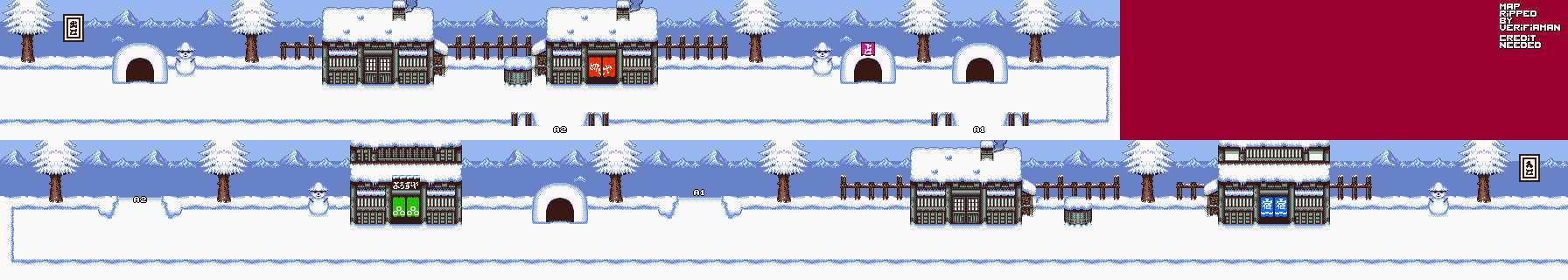 Ganbare Goemon: Seikuushi Dynamites Arawaru (JPN) - Snow Town