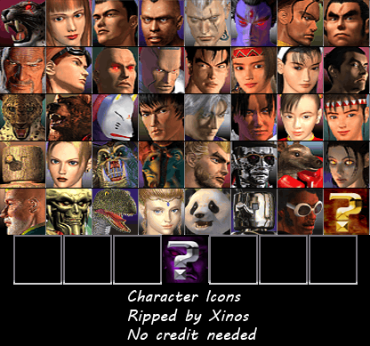 playstation character tekken tag tournament icons sheet spriters resource previous game