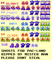 Pac-Land - Ghosts