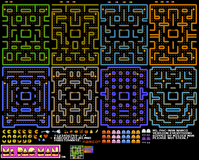 Ms. Pac-Man (Namco) - General Sprites