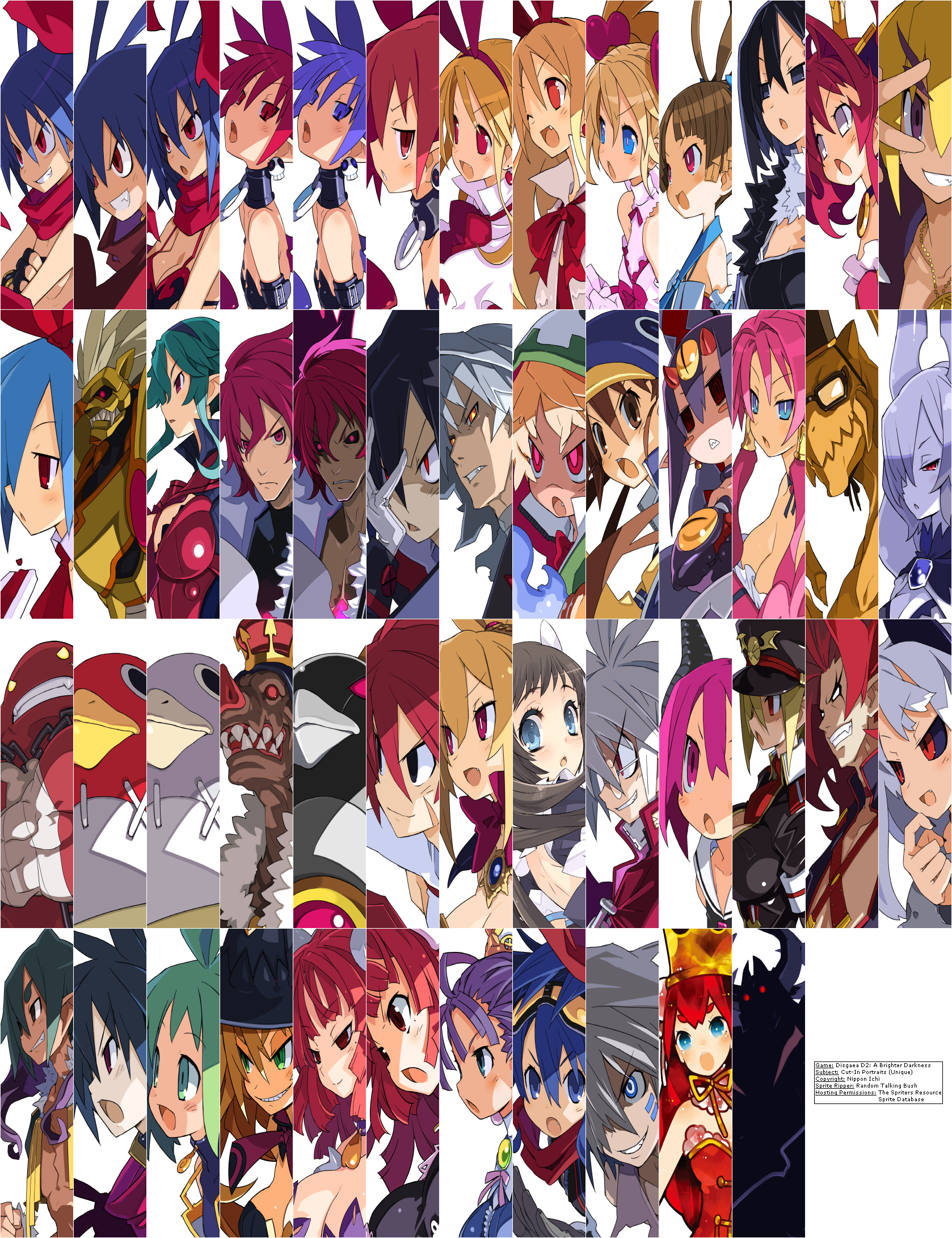 Disgaea D2: A Brighter Darkness - Cut-In Portraits (Unique)