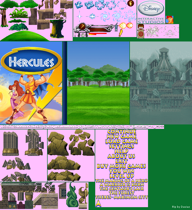 Hercules - Tiles, Obstacles, Backgrounds and Miscellaneous