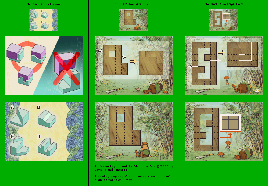 Puzzles #041 - #043