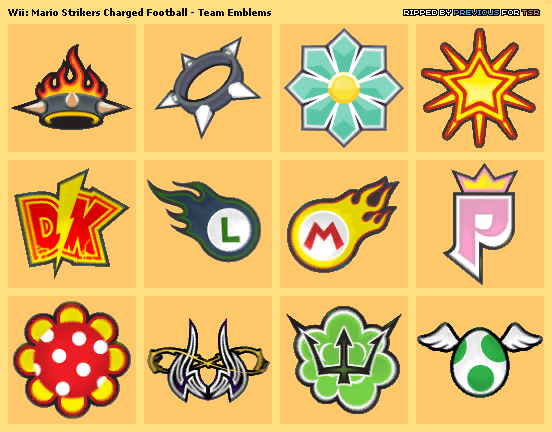 Mario Strikers Charged - Team Emblems