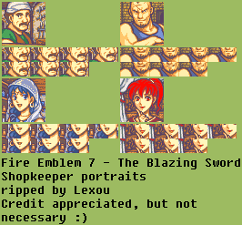 Fire Emblem: The Sacred Stones - Shopkeepers