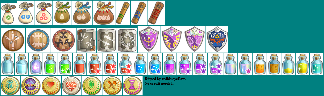 The Legend of Zelda: Skyward Sword - Pouch Items