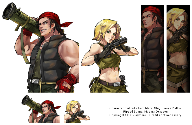 Universal Metal Slug: Fierce Battle - Character Portraits