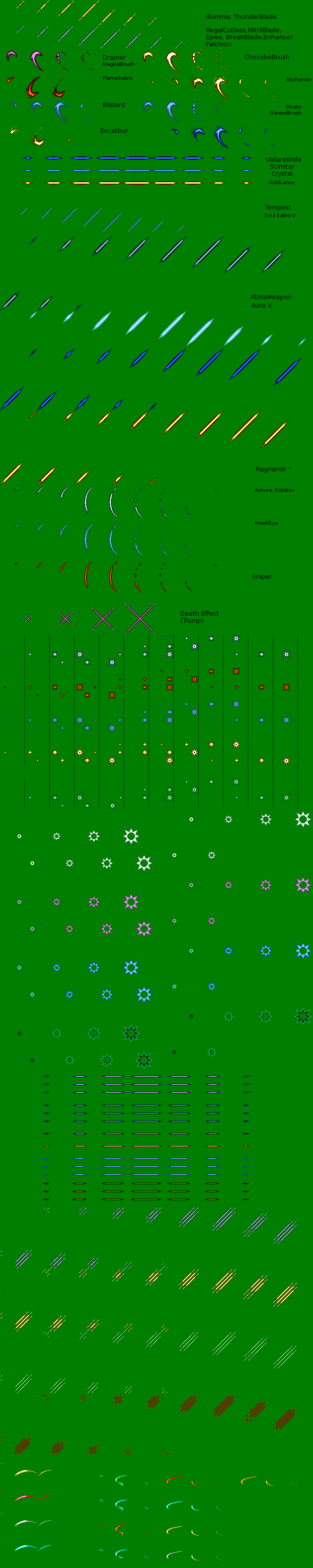 Final Fantasy 6 - Weapons Effects