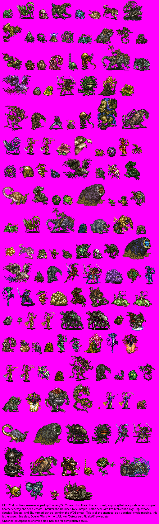 Final Fantasy 6 - Enemies (World of Ruin)