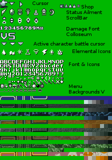 Final Fantasy 6 - Icons, Font, & Menu