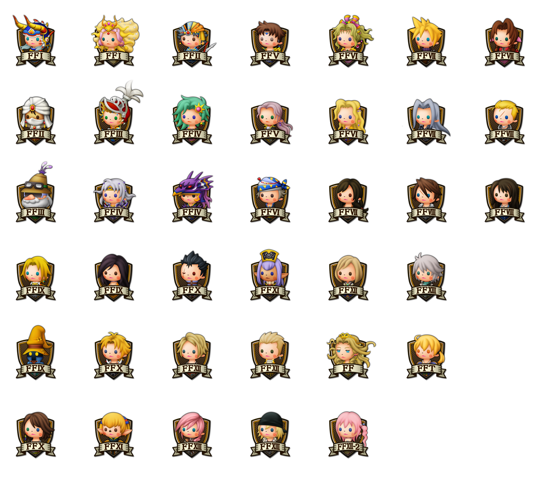Theatrhythm Final Fantasy - Character Emblems