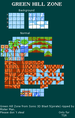 Sonic 3D Blast 5 / Sonic Jam 6 / Sonic & Knuckles 5 (Bootleg) - Green Hill Zone