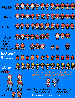 Custom / Edited - Pokémon Customs - Red - The Spriters Resource
