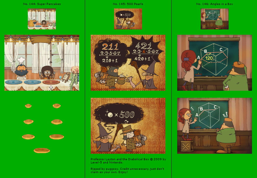 Professor Layton and the Diabolical Box - Puzzles #144 - #146