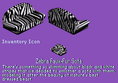 Zebra Faux-Fur Sofa