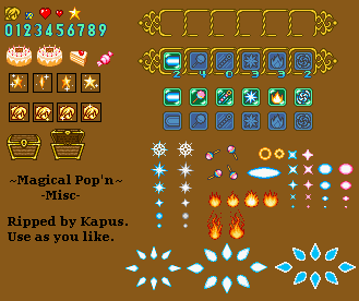 SNES - Magical Pop'n (JPN) - Misc Sprites - The Spriters Resource