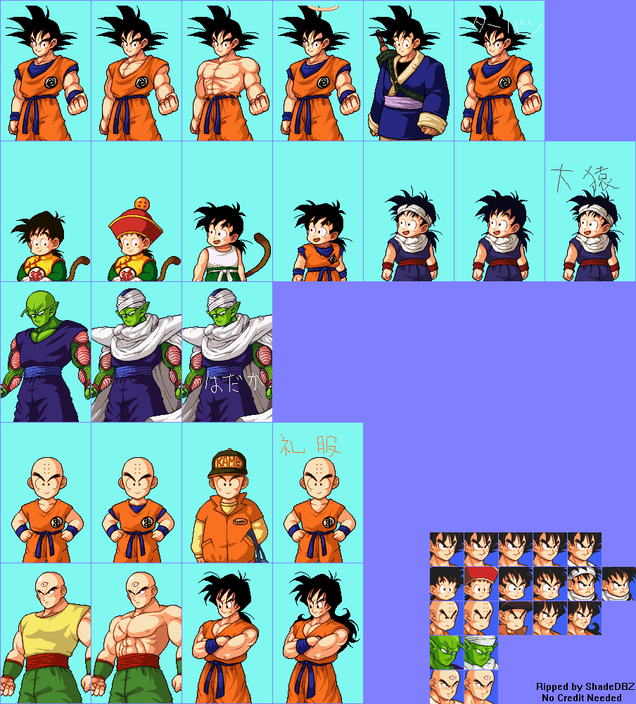 Dragon Ball Z: Attack of the Saiyans - Status Portraits