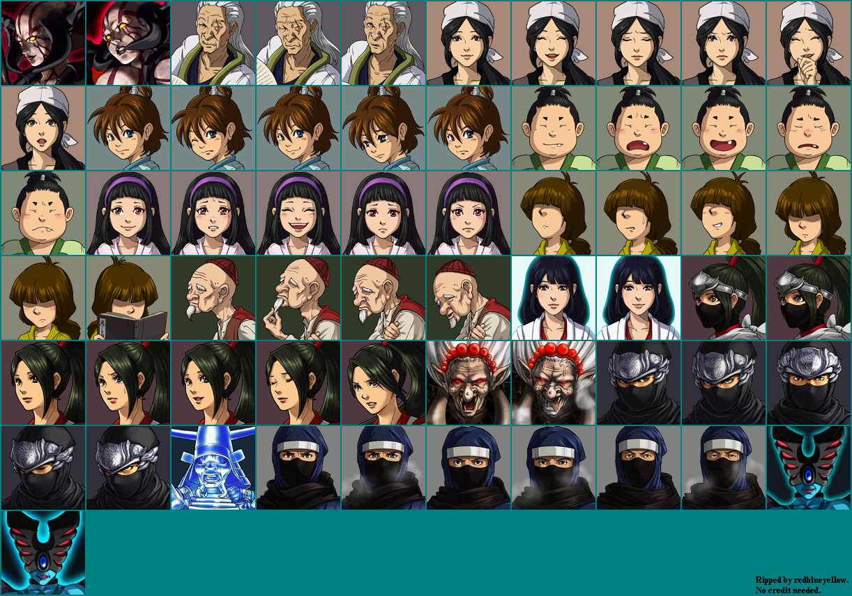 Ninja Gaiden: Dragon Sword - Character Portraits