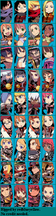 Etrian Odyssey - Character Icons