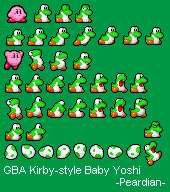 Yoshi Customs - Baby Yoshi (Kirby Advance-Style)