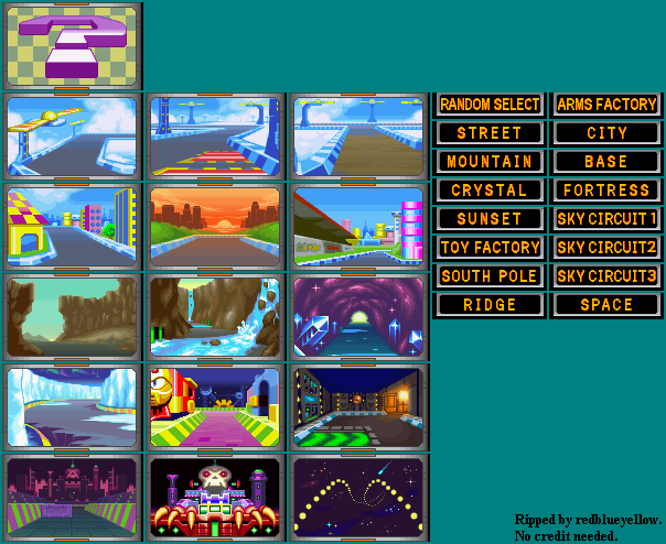 Mega Man: Battle and Chase - Stage Select