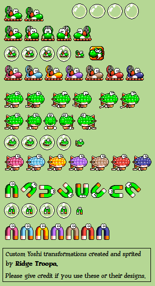 Yoshi Customs - Hovercraft, Blimp, & Magnet Yoshi