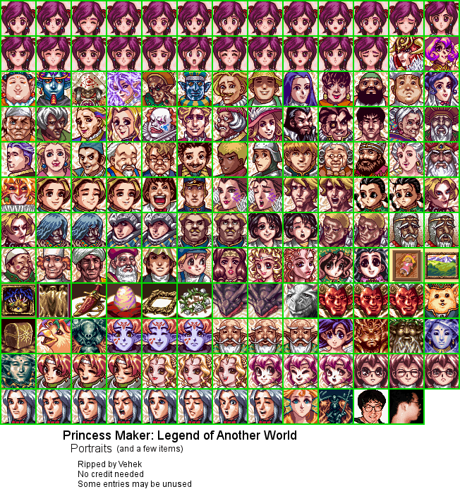 Princess Maker: Legend of Another World (JPN) - Portraits