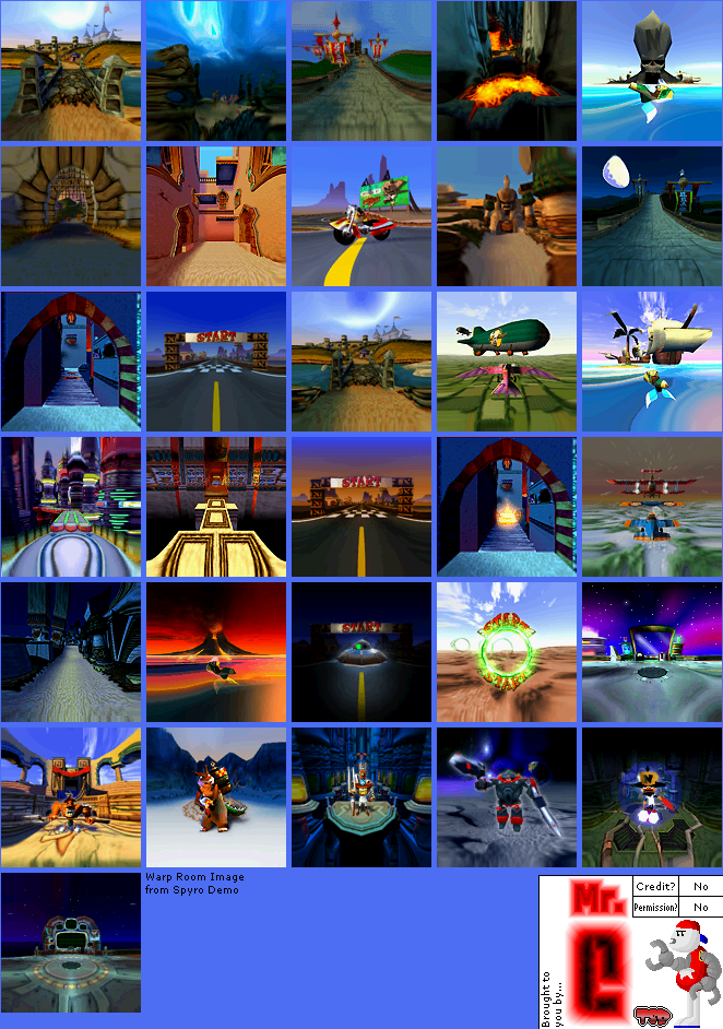 Crash Bandicoot 3: Warped - Warp Images