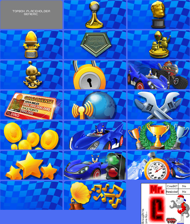 Sonic & SEGA All-Stars Racing - Top Box Menu Images