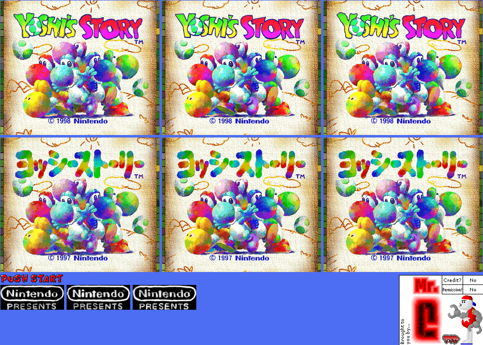 Yoshi's Story - Title Screen