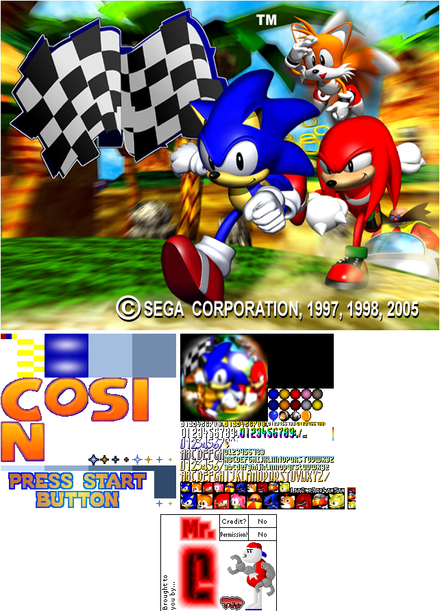 Sonic Gems Collection - Sonic R Title Screen