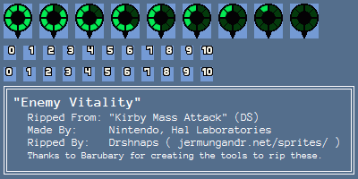 Kirby Mass Attack - Enemy Vitality