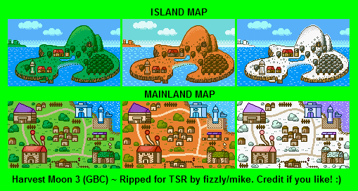 Harvest Moon GBC 3 - Maps