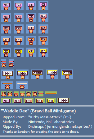 Kirby Mass Attack - Bonus Point Waddle Dee