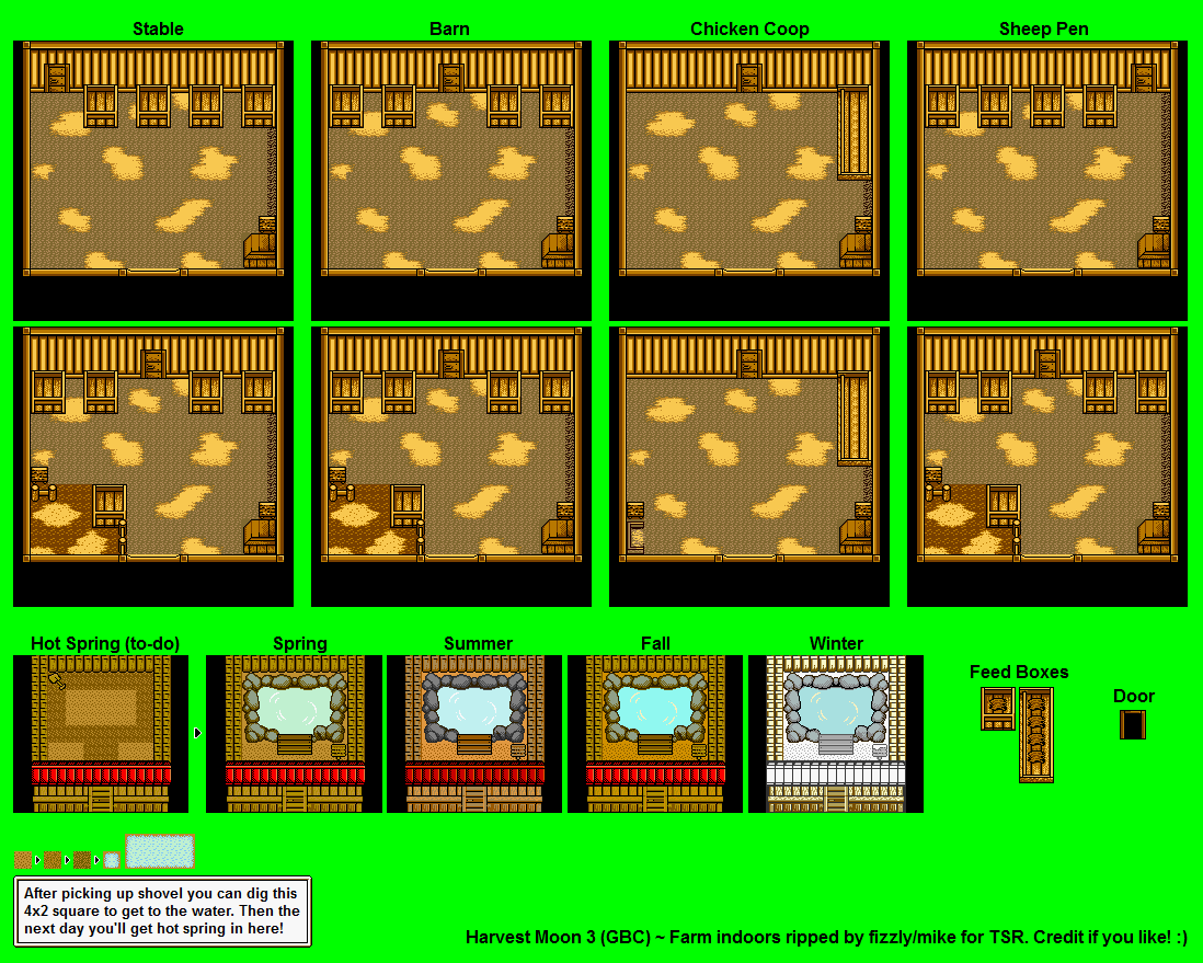 Harvest Moon GBC 3 - Farm (Interior)