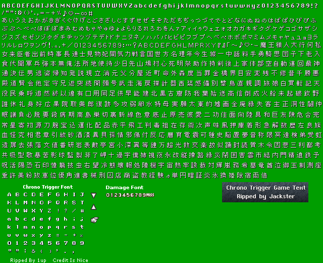 Chrono Trigger - Fonts