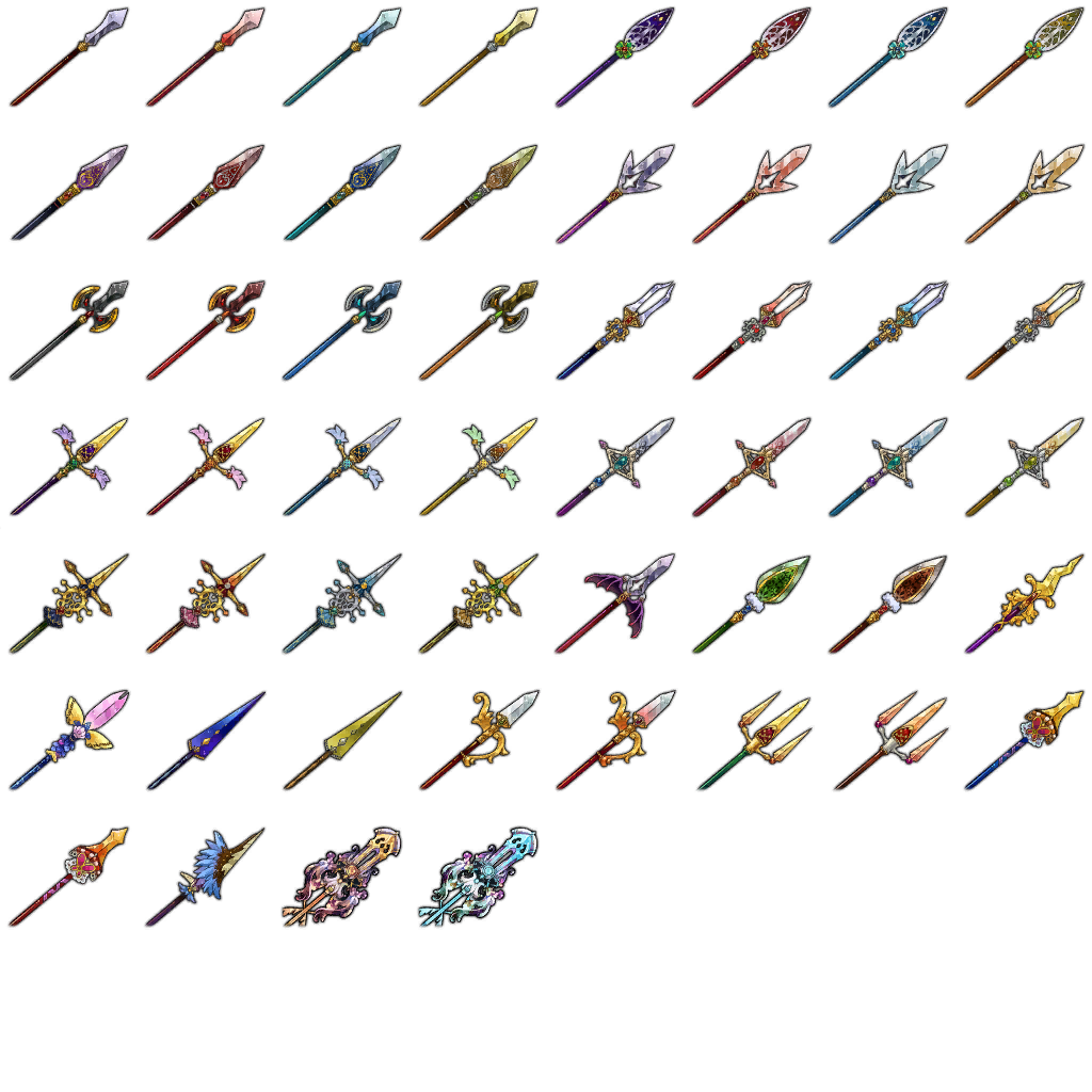 Battle Princess of Arcadias - Spear Icons