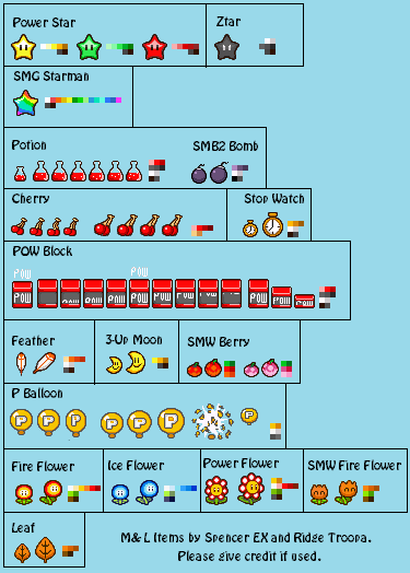 Items (Mario & Luigi: Superstar Saga-Style)