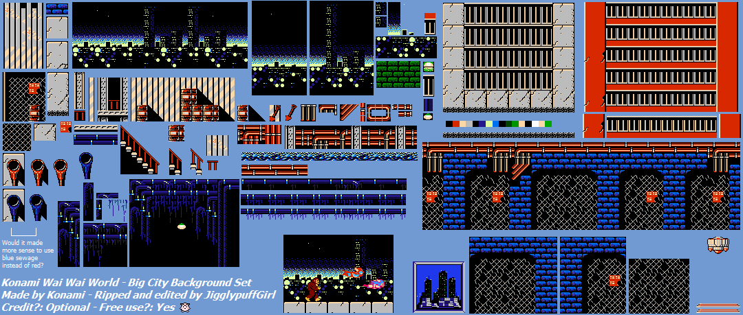 Wai Wai World (JPN) - Big City Background Set