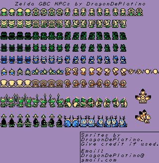 The Legend of Zelda Customs - Miscellaneous Characters (Zelda Game Boy-Style)