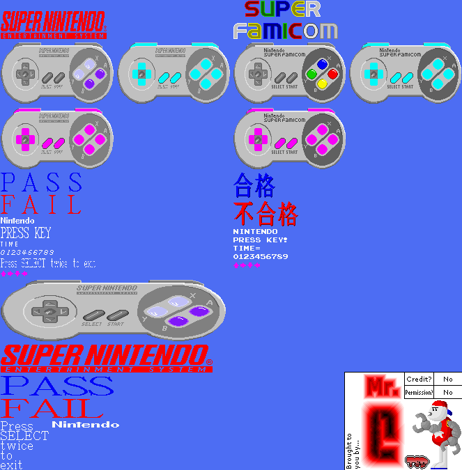 SNES Test Program - Controller Test