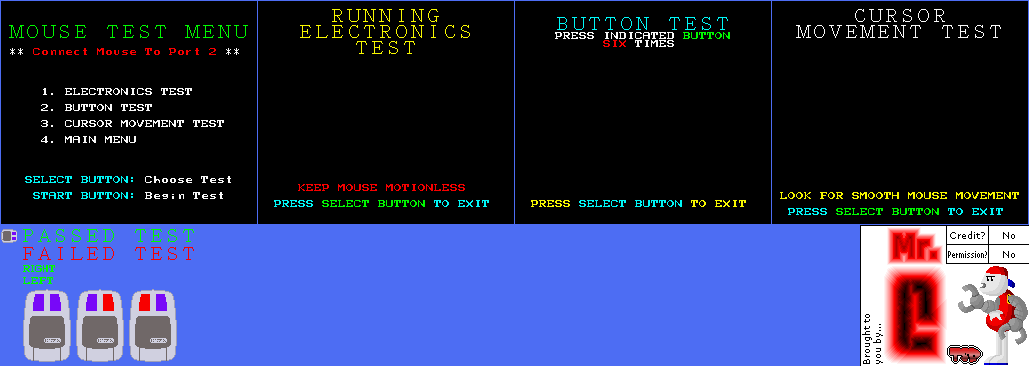 SNES Test Program - Mouse Test