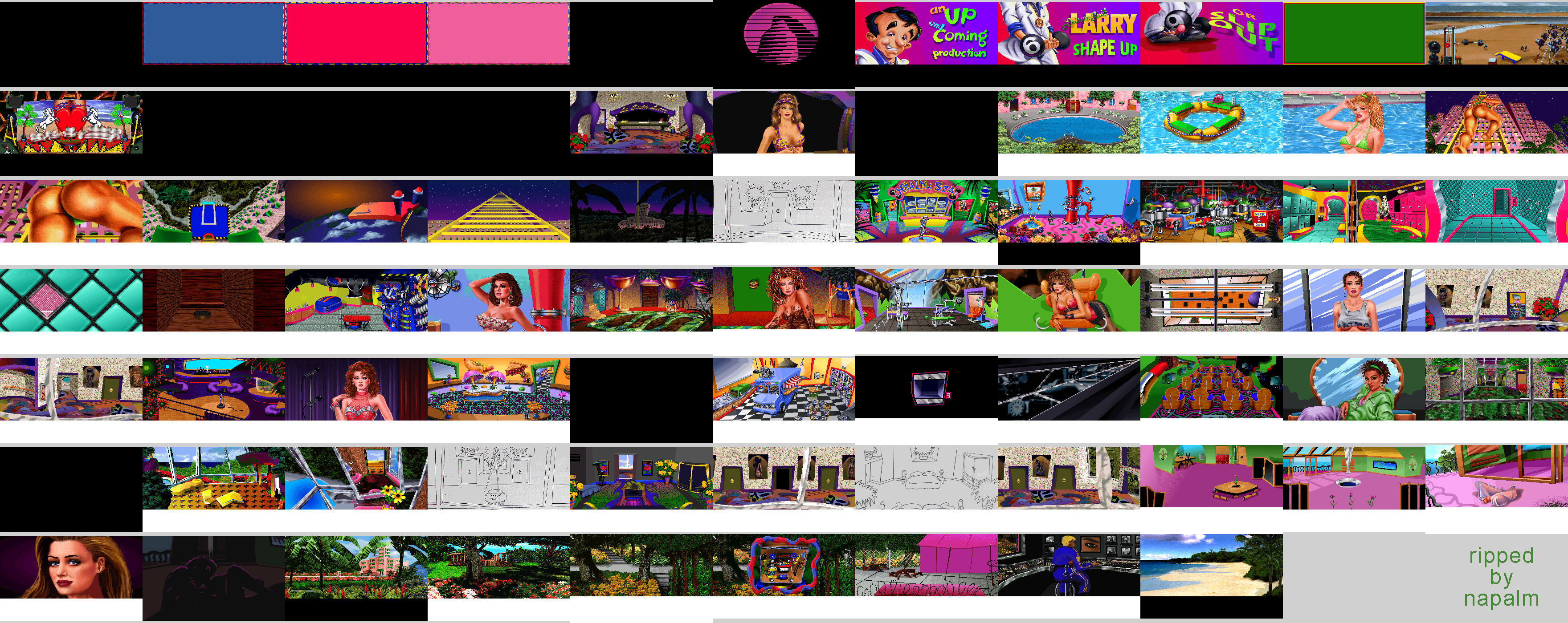 Leisure Suit Larry 6: Shape Up or Slip Out! - Backgrounds & Events