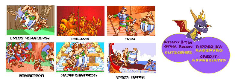 Asterix and the Great Rescue - Level Icons