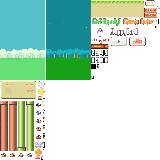 Flappy Bird - Version 1.2 Sprites