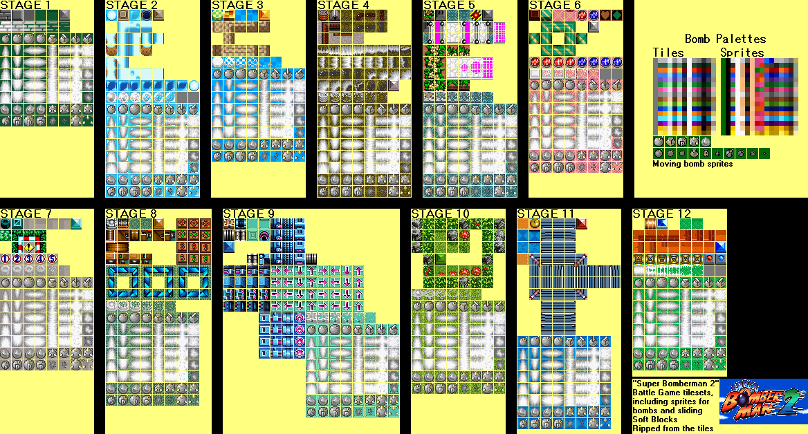 Super Bomberman 2 - Battle Game Tiles