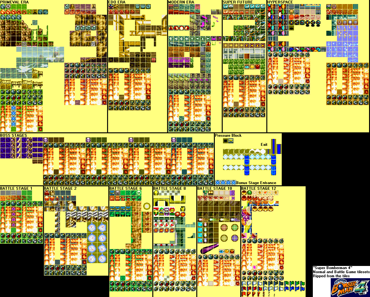 SNES - Super Bomberman 4 (JPN) - The Spriters Resource